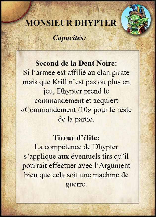 Capacités de Monsieur Dhypter